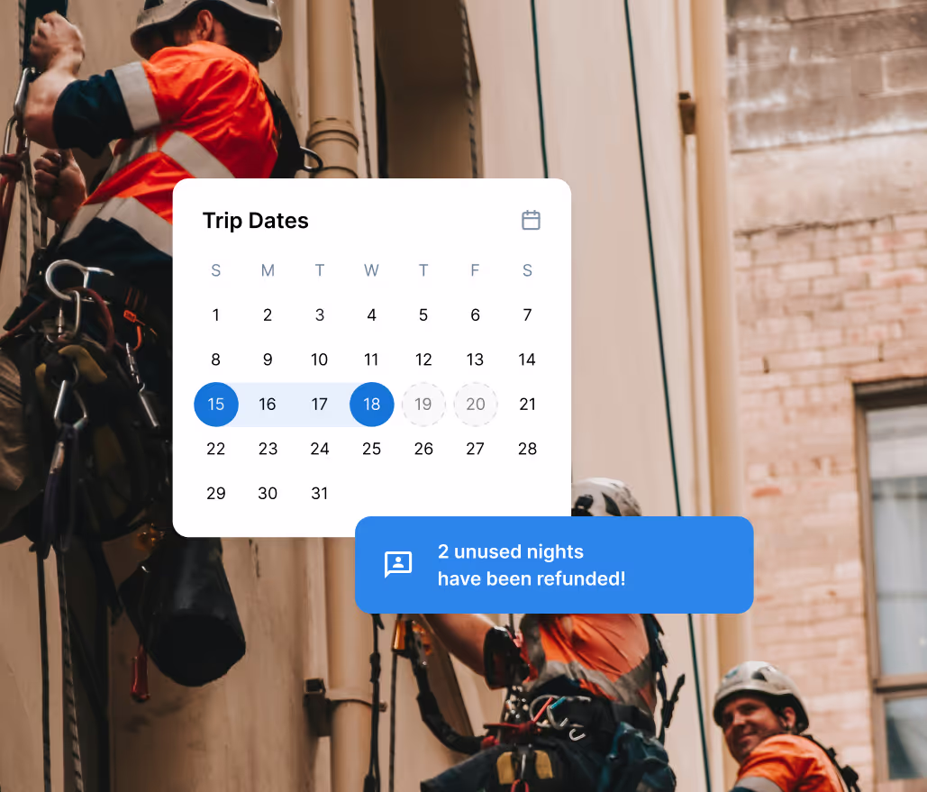 A construction crew receiving support from Engine