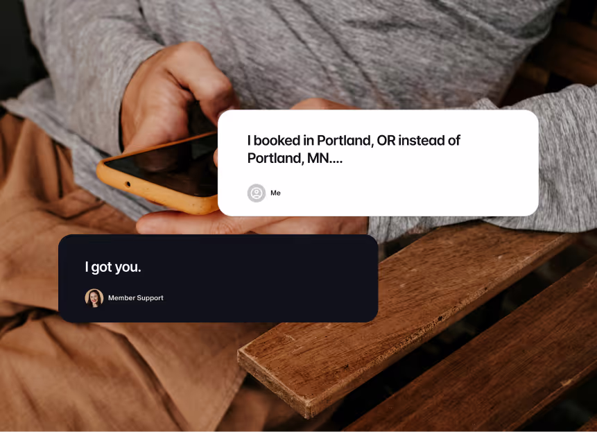 making a booking through customer support