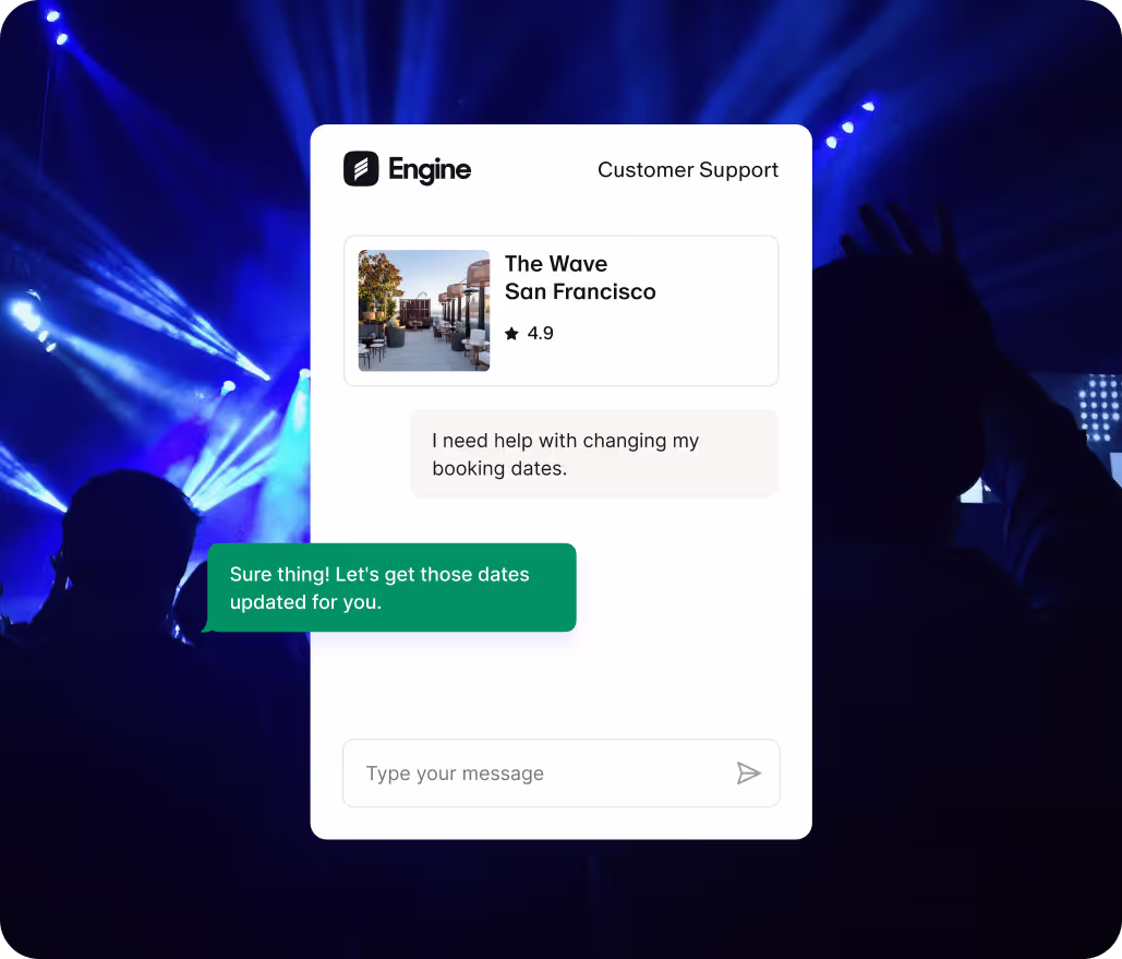 A user requesting a date change in a chat with a customer support agent