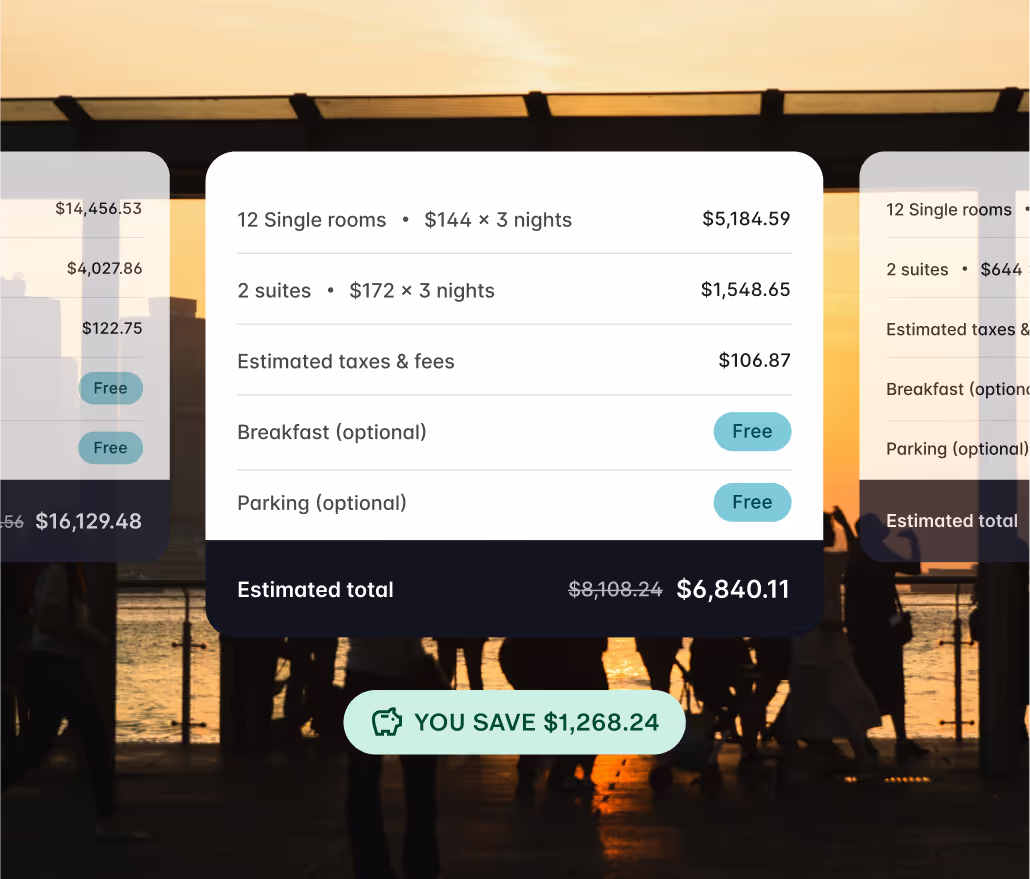A comparison of group bookings